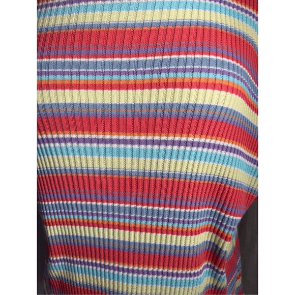 Blast Blouse Size L Y2k Vintage Pastel Striped Textured Dark Academia - Picture 4 of 5